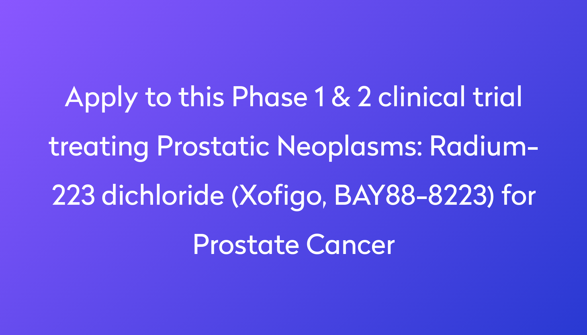 xofigo prostate cancer