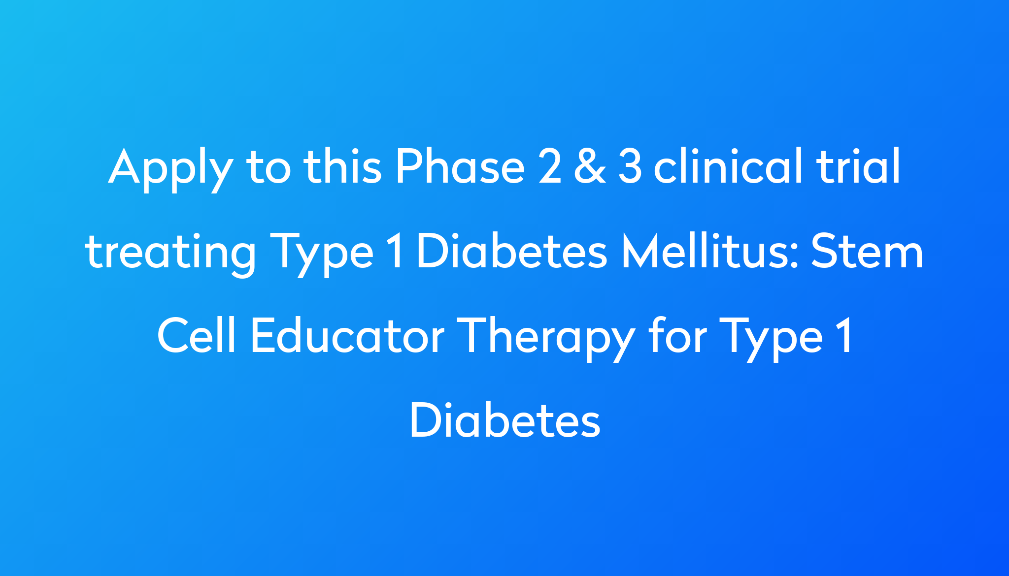 Throne Biotechnologies -- Stem Cell Educator Therapy