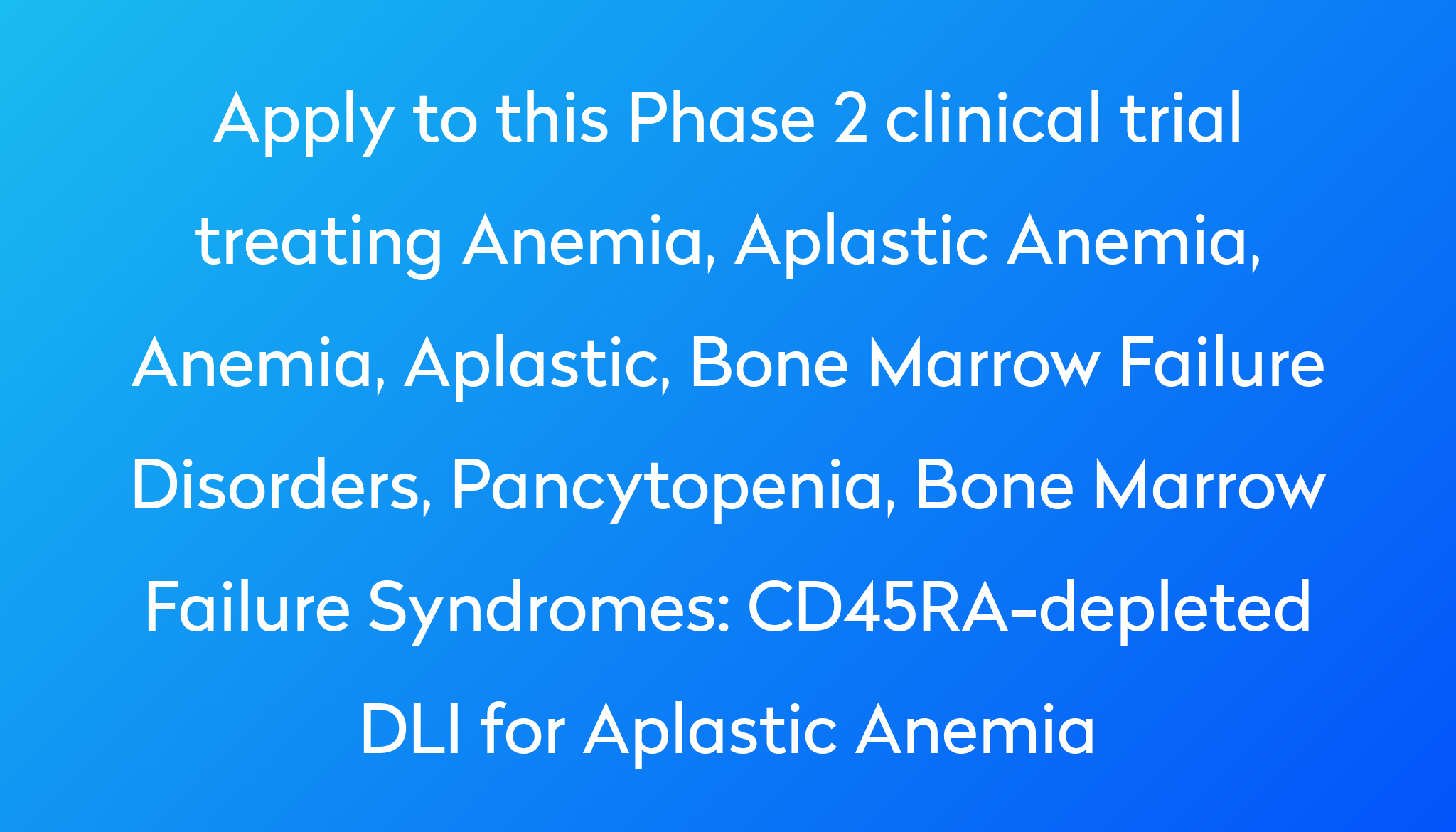 is aplastic anemia completely curable