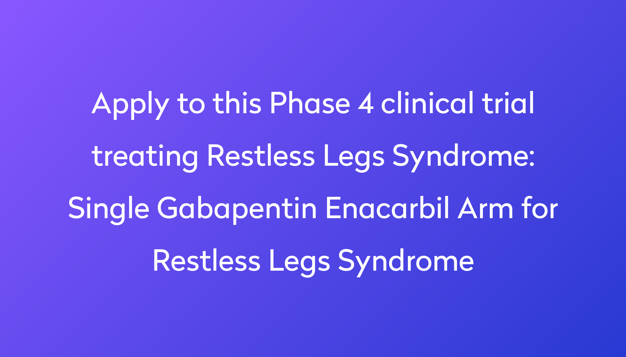gabapentin with rls